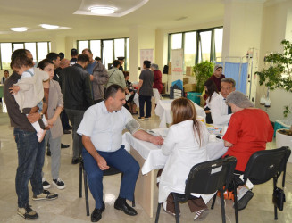 Respublika Qan Bankının təşkilatçılığı ilə Şamaxıda qanvermə aksiyası keçirilib