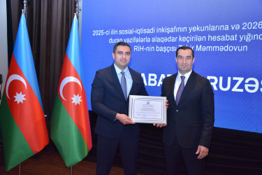 Şamaxıda 2025-ci ilin sosial-iqtisadi inkişafının yekunlarına və qarşıda duran vəzifələrə həsr edilmiş hesabat yığıncağı keçirilib