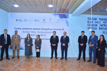 "Tənha Anaların Sosial İnkişafına Dəstək" layihəsi çərçivəsində Şamaxı rayonunun Göylər kəndində sosial müəssisə açılıb