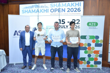 “Azərbaycan Şahmat Turu” çərçivəsində “Shamakhi Open 2026” Beynəlxalq Şahmat Festivalı keçirilib