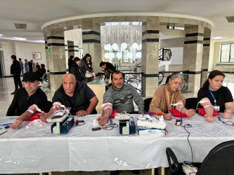 Şamaxı Rayon Mərkəzi Xəstəxanasında qanvermə aksiyası keçirilib