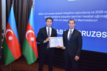 Şamaxıda 2025-ci ilin sosial-iqtisadi inkişafının yekunlarına və qarşıda duran vəzifələrə həsr edilmiş hesabat yığıncağı keçirilib