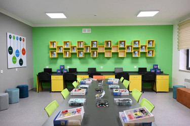 İlham Əliyev Şamaxı Avropa liseyinin yeni binasının açılışında iştirak edib