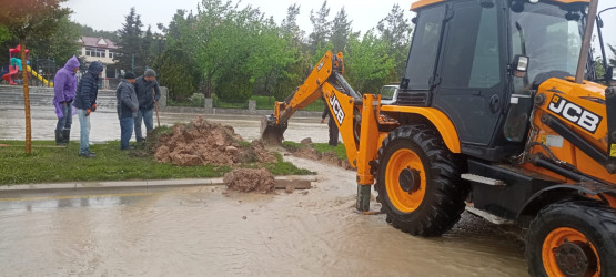 Şamaxıda güclü külək və intensiv yağışın fəsadları aradan qaldırılır