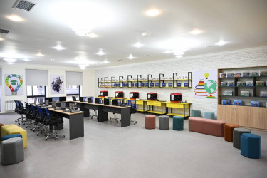 İlham Əliyev Şamaxı Avropa liseyinin yeni binasının açılışında iştirak edib