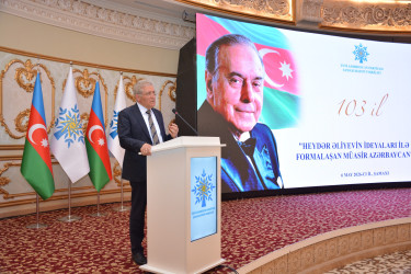 Ümummilli Lider Heydər Əliyevin anadan olmasının 103-cü ildönümü münasibətilə “Heydər Əliyevin ideyaları ilə formalaşan müasir Azərbaycan” mövzusunda tədbir keçirilib