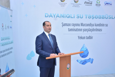 Şamaxı rayonunun Mərzəndiyə kəndində içməli su layihəsi həyata keçirilib
