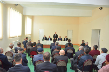 Rayon İcra Hakimiyyəti başçısının növbəti səyyar qəbulu rayonun İkinci Çaylı kənd sakinləri ilə keçirilib
