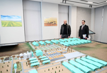 İlham Əliyev Şamaxıda "Şirvan Aqro" heyvandarlıq kompleksinin açılışında iştirak edib