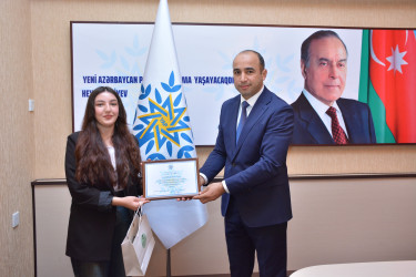 Yeni Azərbaycan Partiyası Şamaxı rayon təşkilatının təsis edilməsinin 33-cü ildönümü münasibətilə dəyirmi masa keçirilib