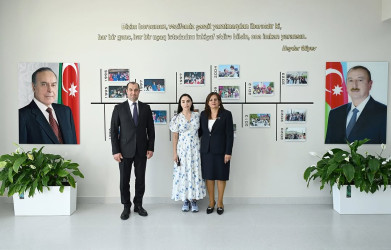 Heydər Əliyev Fondunun vitse-prezidenti Leyla Əliyeva Şamaxıda inşa olunan körpələr evi-uşaq bağçalarının açılışında iştirak edib