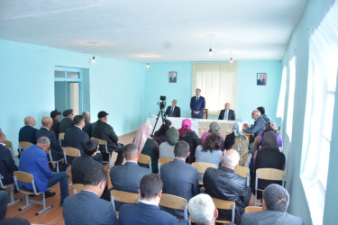 Şamaxı Rayon İcra Hakimiyyəti başçısının növbəti səyyar qəbulu rayonun Quşçu kənd sakinləri ilə keçirilib